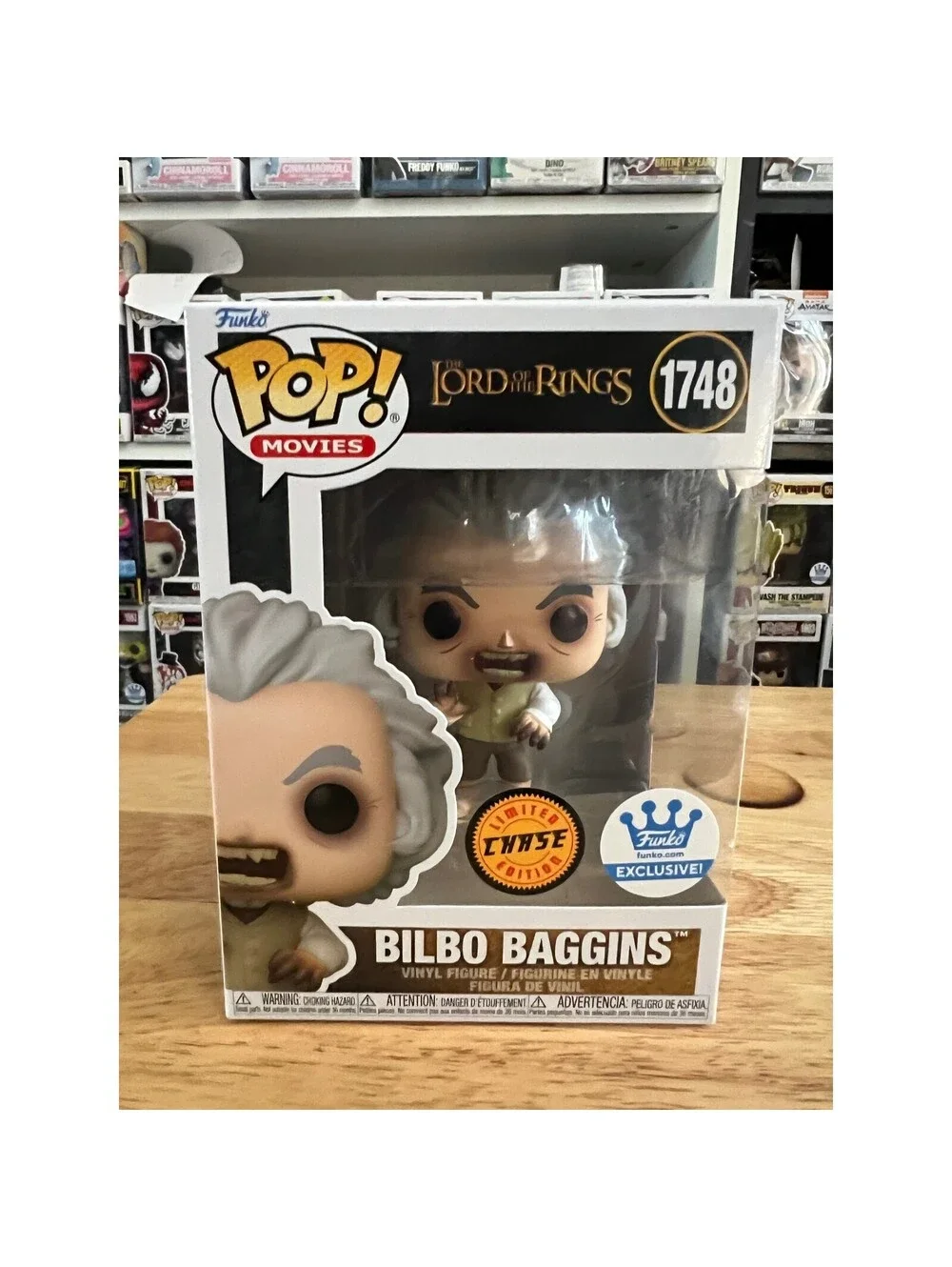 EXCLUSIVE LIMITED CHASE Possessed Bilbo Baggins Funko Pop #1748 LOTR Lord Rings
